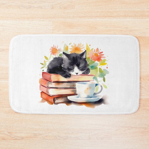 Item preview, Reading cat coffee designed and sold by cocomelon168.