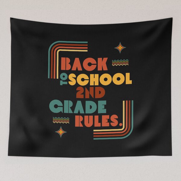 Item preview, BACK TO SCHOOL 2ND GRADE RULES. designed and sold by MyKinsDoodles.
