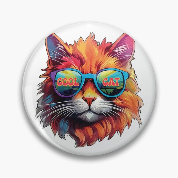 Item preview, Cool Cat with Stylish Shades | Retro Coolness for Cat Lovers designed and sold by PopPopGfx.