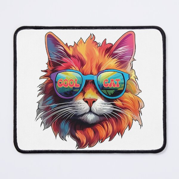 Item preview, Cool Cat with Stylish Shades | Retro Coolness for Cat Lovers designed and sold by PopPopGfx.