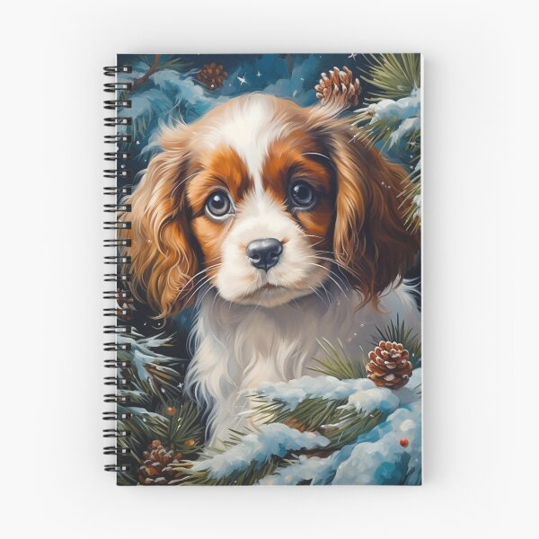 Item preview, Cavalier Puppy Painting designed and sold by Nocturne  Paws.
