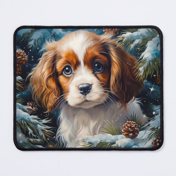 Item preview, Cavalier Puppy Painting designed and sold by Nocturne  Paws.