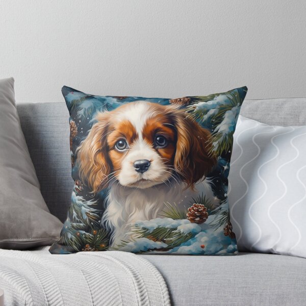 Item preview, Cavalier Puppy Painting designed and sold by Nocturne  Paws.