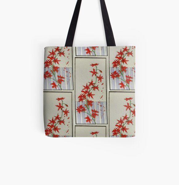 Pen Strips Series #10 Hummingbird Bush All Over Print Tote Bag