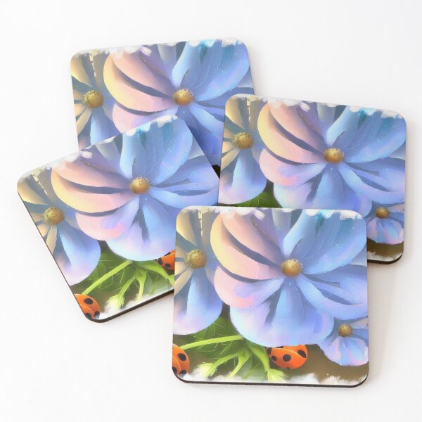 Item preview, Big Blue Flower With Ladybugs designed and sold by TheOrderedBox.