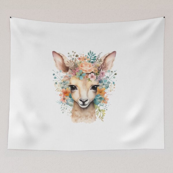 Item preview, Cute Floral Deer designed and sold by Flyleaf-Prints.