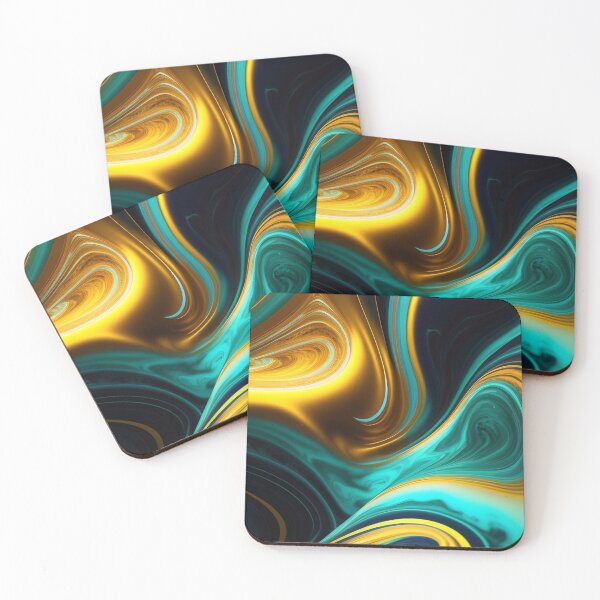 Item preview, Liquid Metal Blue and Gold  designed and sold by calibrit.