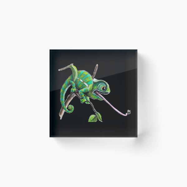Item preview, Chameleon gets a bug watercolour painting designed and sold by Funsize-Art.