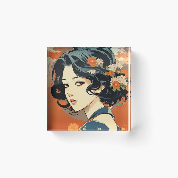 Aperçu de l'œuvre Ukiyo-e Rétro Pop Esthétique Fille créée et vendue par NateCF.