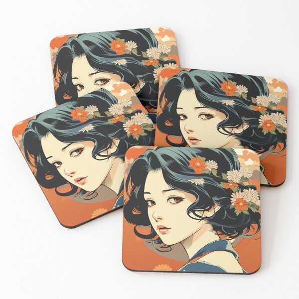 Aperçu de l'œuvre Ukiyo-e Rétro Pop Esthétique Fille créée et vendue par NateCF.