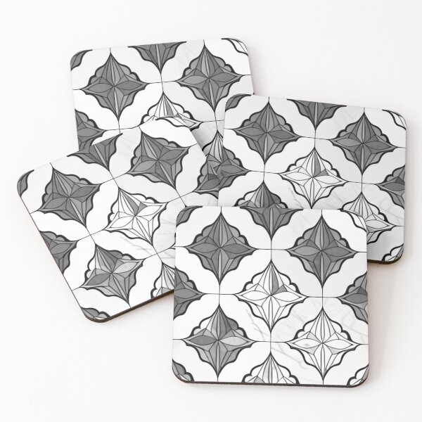 Item preview, Retro modern graphite repeating textile pattern  designed and sold by Coexist In Tee's .