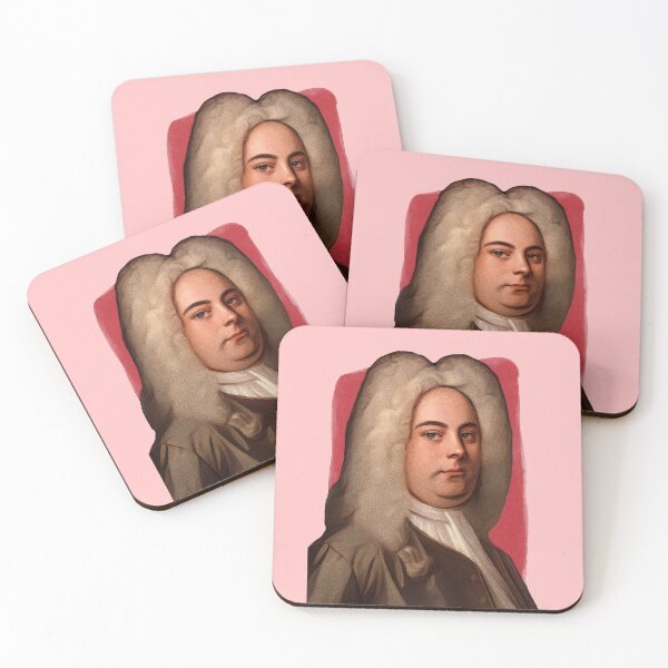 Item preview, German - British Composer George Frideric Handel - red - illustration  designed and sold by Litstoy.
