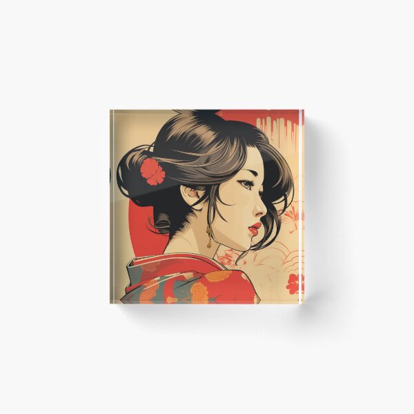 Aperçu de l'œuvre Ukiyo-e Rétro Pop Esthétique Fille créée et vendue par NateCF.