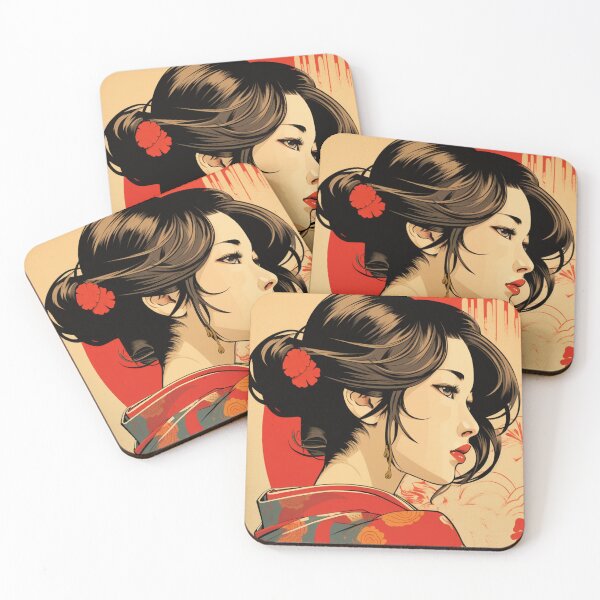 Aperçu de l'œuvre Ukiyo-e Rétro Pop Esthétique Fille créée et vendue par NateCF.