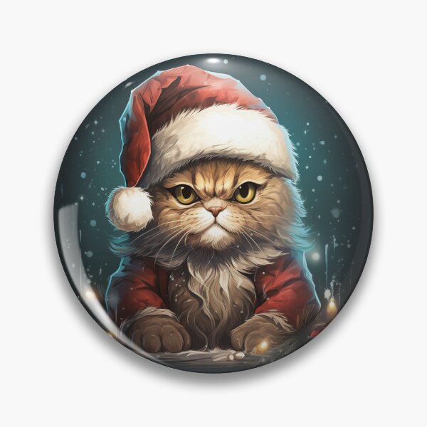Item preview, Grumpy Christmas Cat - SantaCat designed and sold by BLKBNNY.