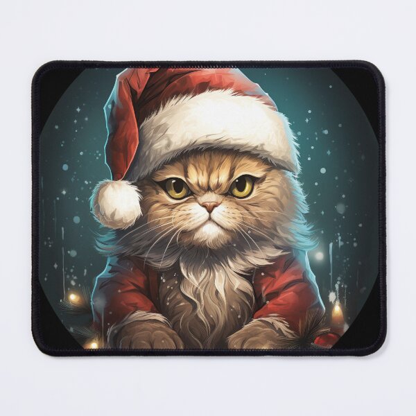 Item preview, Grumpy Christmas Cat - SantaCat designed and sold by BLKBNNY.