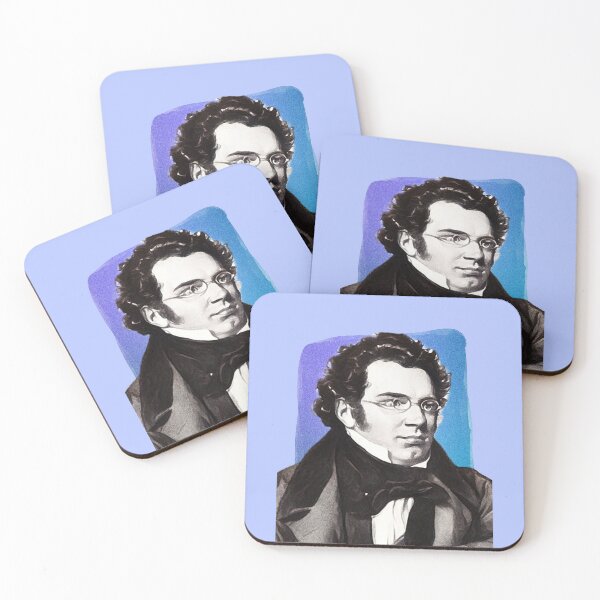 Item preview, Austrian Composer Franz Schubert - blue - illustration  designed and sold by Litstoy.