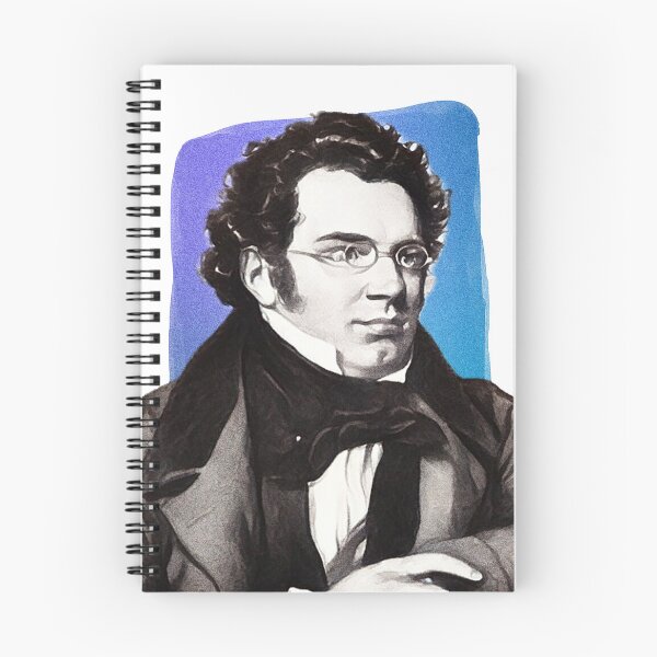 Item preview, Austrian Composer Franz Schubert - blue - illustration  designed and sold by Litstoy.