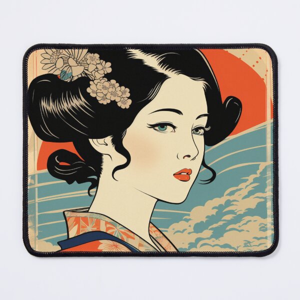 Item preview, Ukiyo-e Retro Pop Aesthetic Girl designed and sold by NateCF.