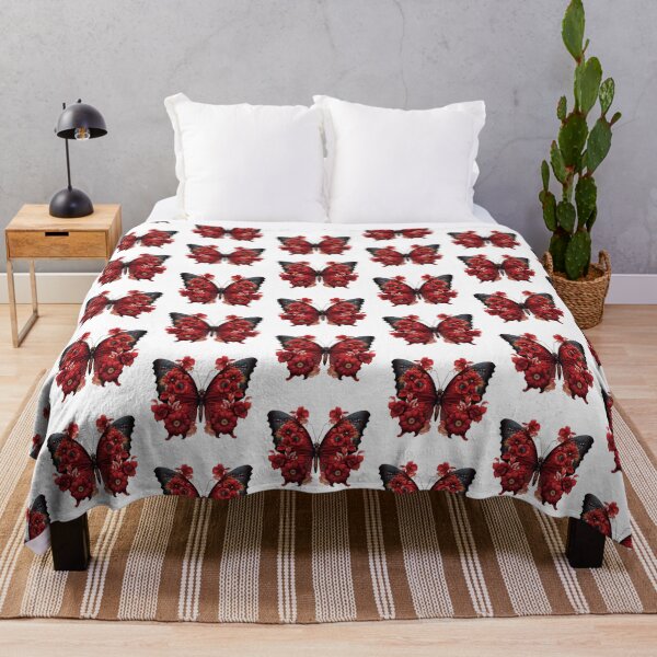 Item preview, Butterfly Red Floral Pattern designed and sold by usablestores.