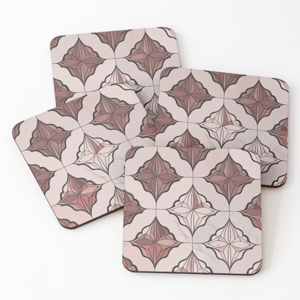 Item preview,  Retro modern rust colored repeating textile pattern  designed and sold by Coexist In Tee's .