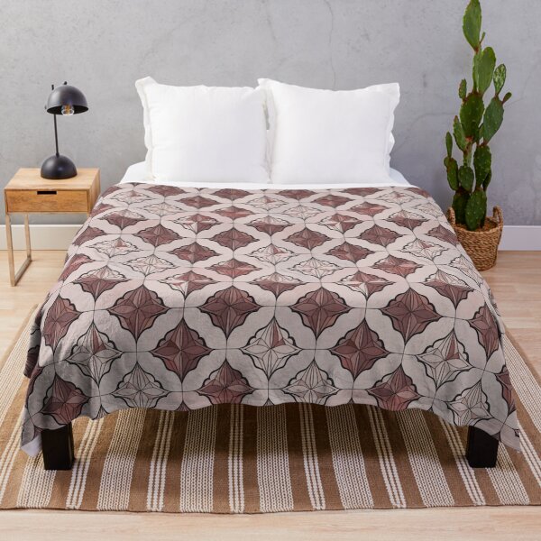 Item preview, Retro modern rust colored repeating textile pattern designed and sold by Coexist In Tee's .