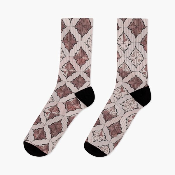Item preview,  Retro modern rust colored repeating textile pattern  designed and sold by Coexist In Tee's .