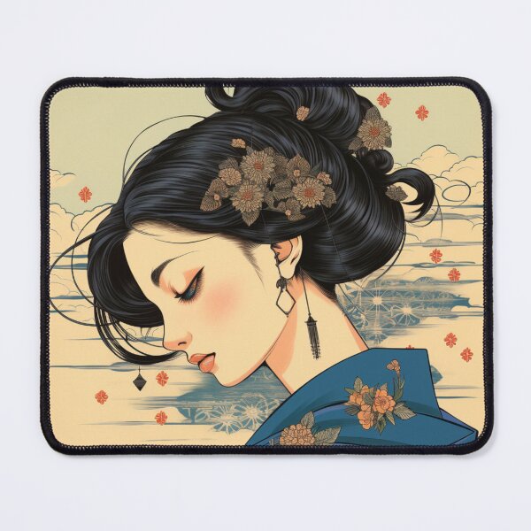 Item preview, Ukiyo-e Retro Pop Aesthetic Sad Girl designed and sold by NateCF.