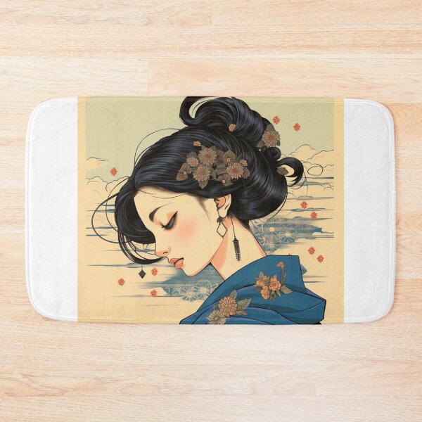 Aperçu de l'œuvre Ukiyo-e Rétro Pop Esthétique Fille Triste créée et vendue par NateCF.