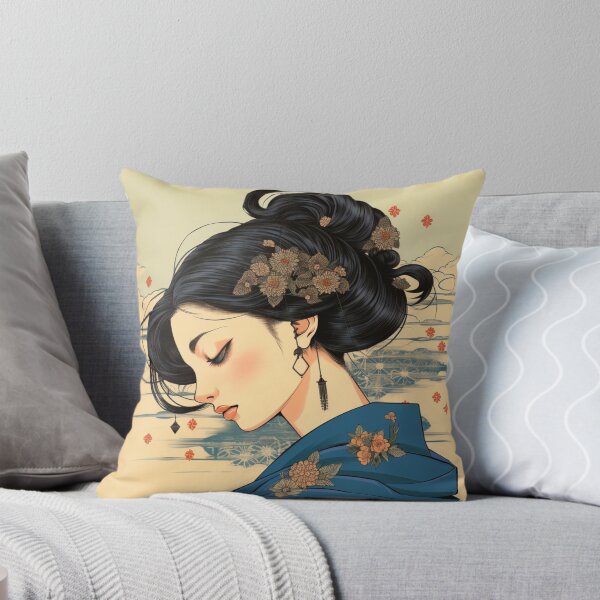 Aperçu de l'œuvre Ukiyo-e Rétro Pop Esthétique Fille Triste créée et vendue par NateCF.