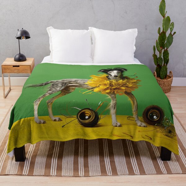 Item preview, Greyhound with Fancy Yellow Top - Beautiful Dog Art designed and sold by DigitalArties.