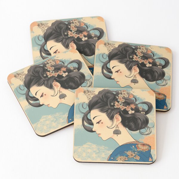 Aperçu de l'œuvre Ukiyo-e Rétro Pop Esthétique Fille créée et vendue par NateCF.