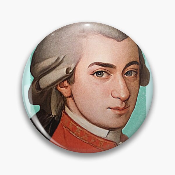 Item preview, Austrian Composer Wolfgang Amadeus Mozart - pistachio - illustration  designed and sold by Litstoy.
