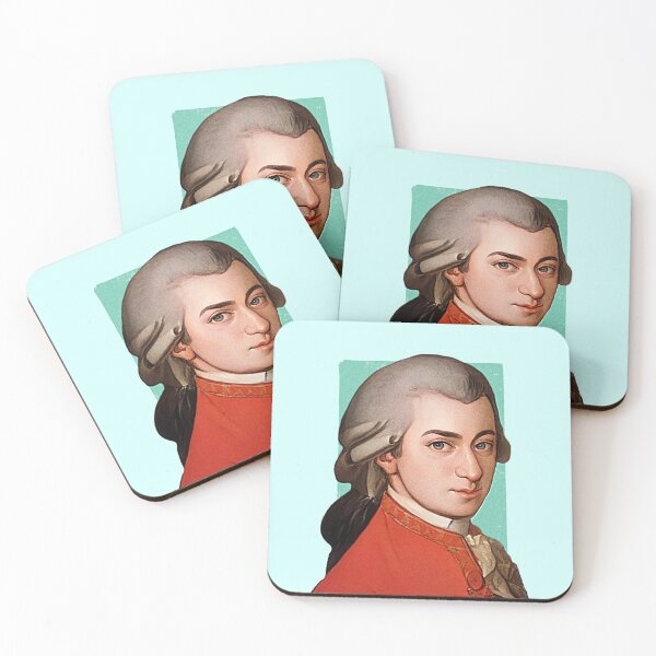 Item preview, Austrian Composer Wolfgang Amadeus Mozart - pistachio - illustration  designed and sold by Litstoy.