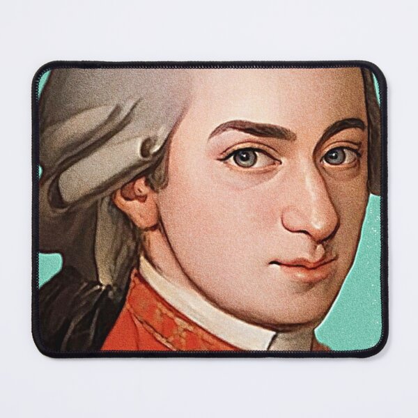 Item preview, Austrian Composer Wolfgang Amadeus Mozart - pistachio - illustration  designed and sold by Litstoy.