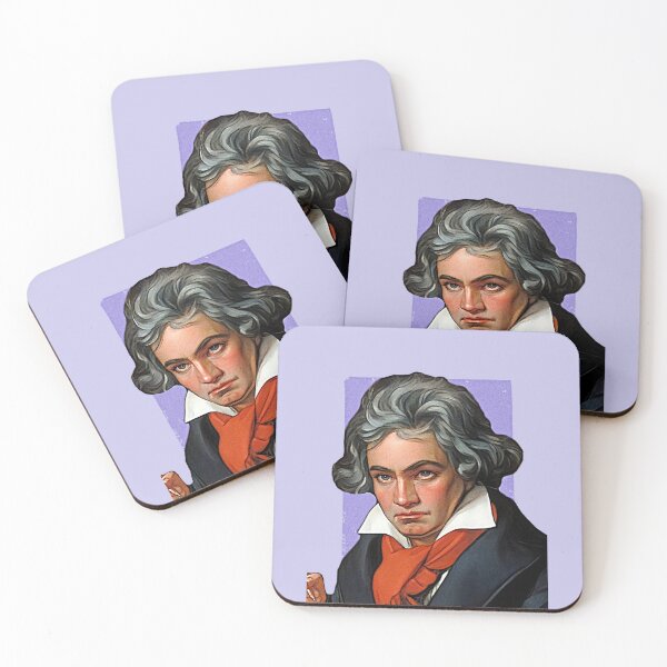 Item preview, German Composer Ludwig van Beethoven - purple - illustration  designed and sold by Litstoy.