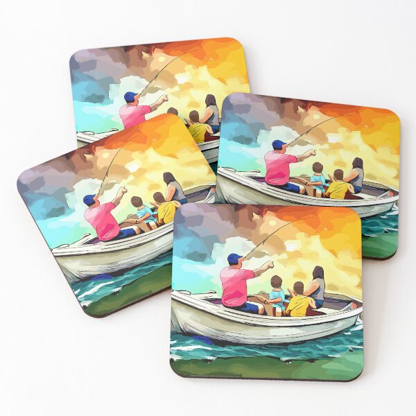 Item preview, Family Fishing on a Boat designed and sold by JHANL.