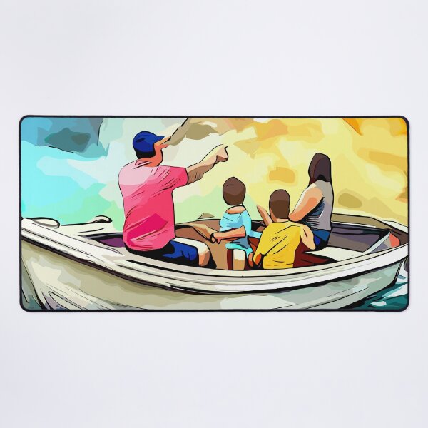 Item preview, Family Fishing on a Boat designed and sold by JHANL.