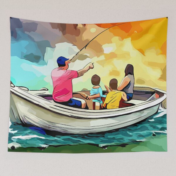 Item preview, Family Fishing on a Boat designed and sold by JHANL.