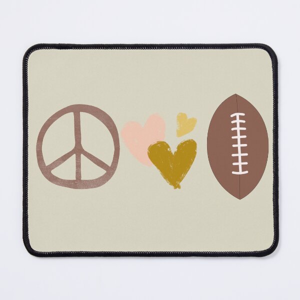 Item preview, Peace Love Football designed and sold by ValsCrazyCats.