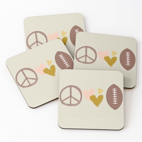 Item preview, Peace Love Football designed and sold by ValsCrazyCats.