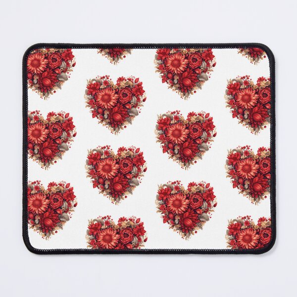 Item preview, Red Floral Heart designed and sold by usablestores.