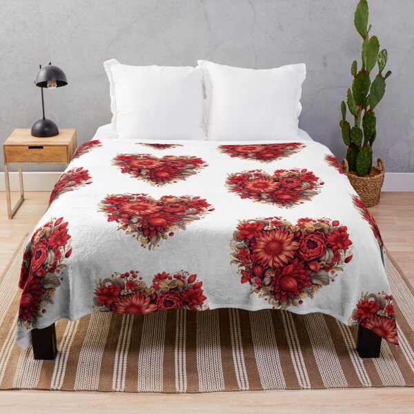 Item preview, Red Floral Heart designed and sold by usablestores.