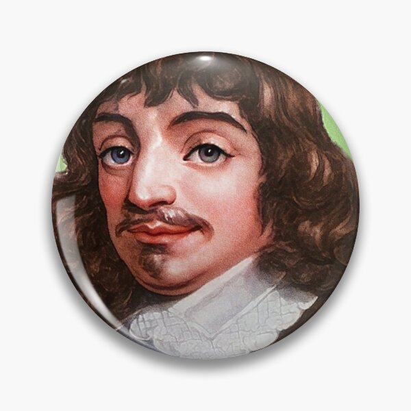 Item preview, French Philosopher René Descartes - mint Green - illustration  designed and sold by Litstoy.