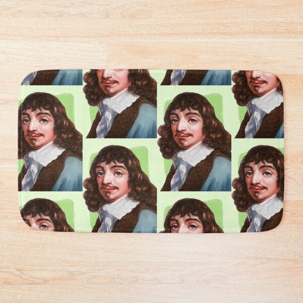 Item preview, French Philosopher René Descartes - mint Green - illustration  designed and sold by Litstoy.