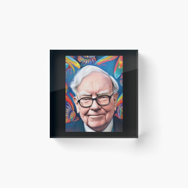 Item preview, Warren Buffett in floral portrait designed and sold by axlmc-mullen.