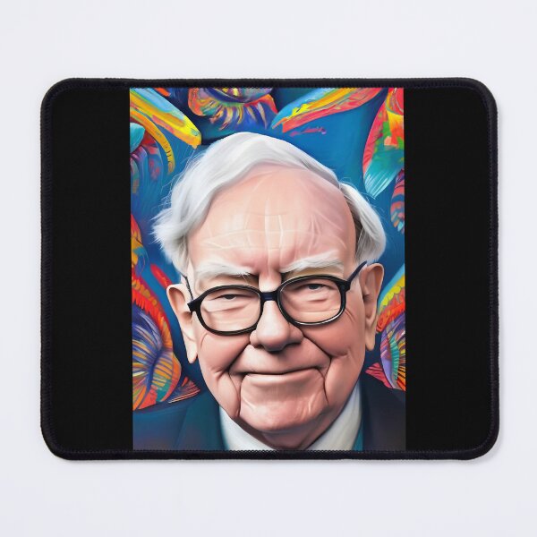 Item preview, Warren Buffett in floral portrait designed and sold by axlmc-mullen.