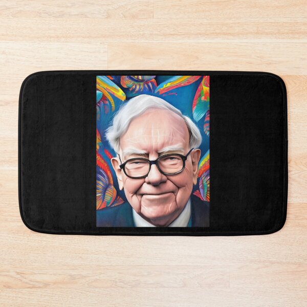 Item preview, Warren Buffett in floral portrait designed and sold by axlmc-mullen.