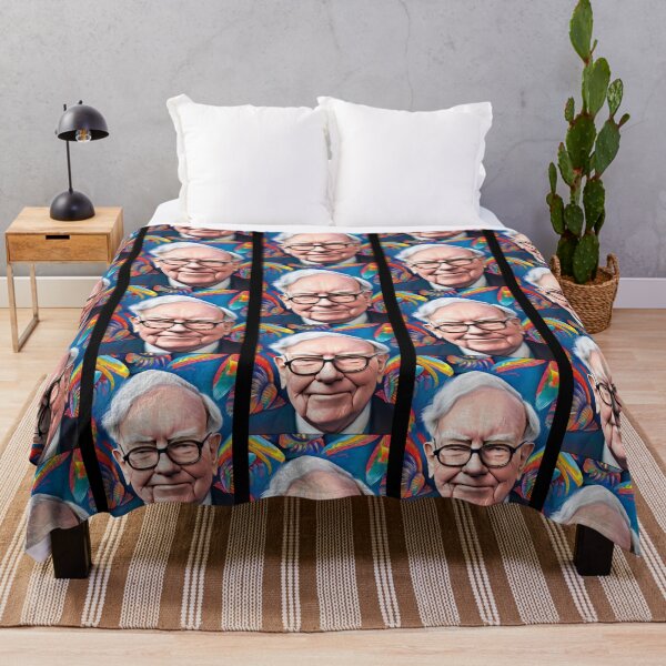 Item preview, Warren Buffett in floral portrait designed and sold by axlmc-mullen.