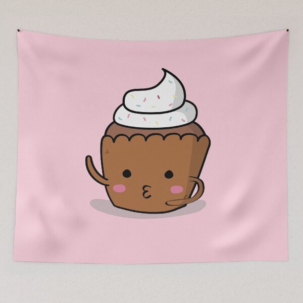 Item preview, Cute  cream cupcake illustration designed and sold by CutestShopEver.